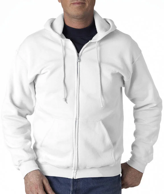 18600 - Gildan Heavy Blend™ Adult Full-Zip Hooded Sweatshirt | White