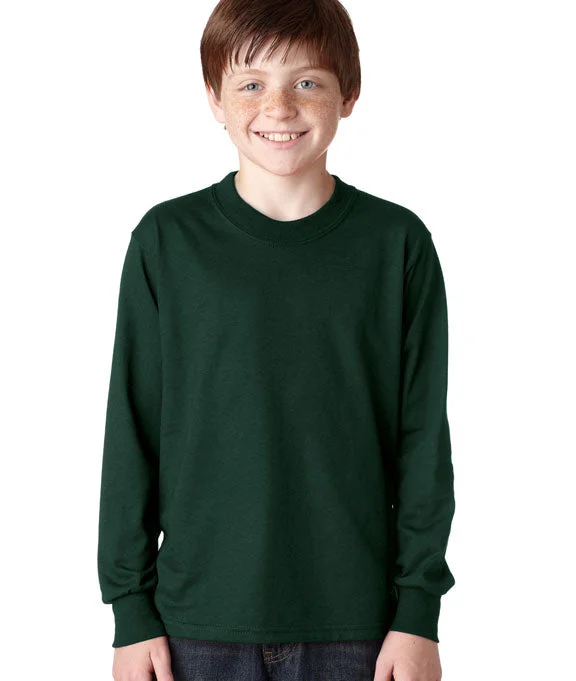 29BL - Jerzees Youth 5.6 oz. DRI-POWER® ACTIVE Long-Sleeve T-Shirt | Forest Green