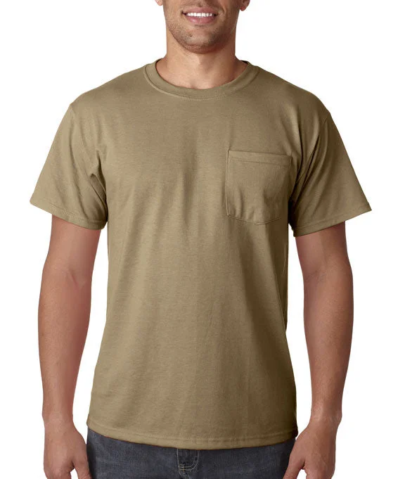 29MP - Jerzees Adult 5.6 oz. DRI-POWER® ACTIVE Pocket T-Shirt | Khaki Brown