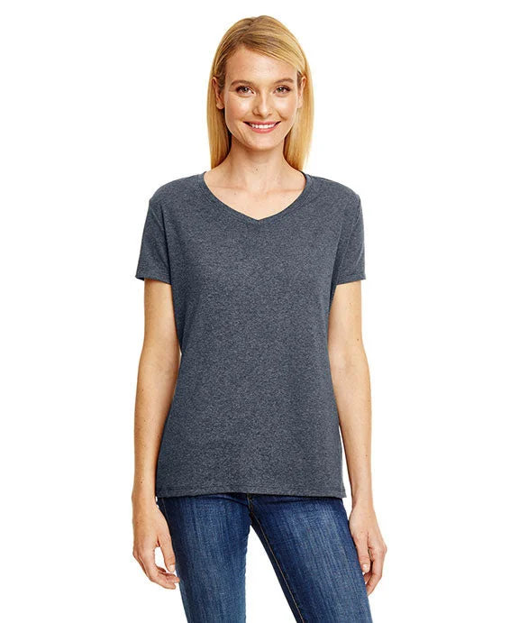 42VT - Hanes Ladies Perfect-T Triblend V-Neck T-Shirt | Slate Triblend