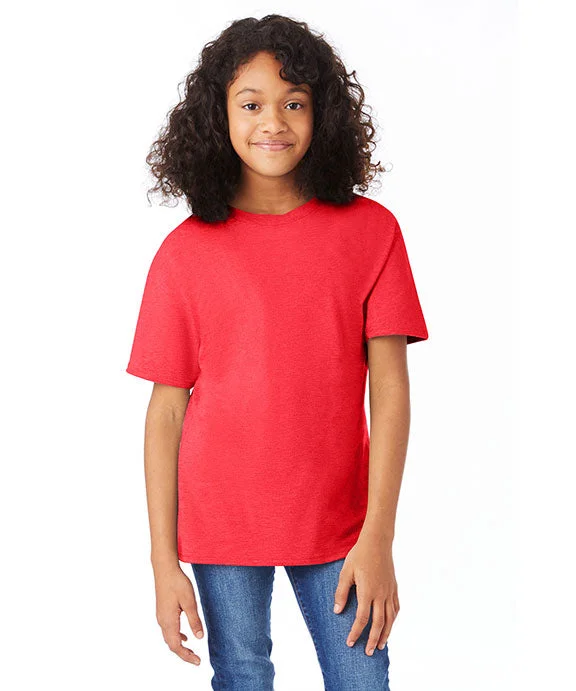 498Y - Hanes Youth Perfect-T T-Shirt | Athletic Red