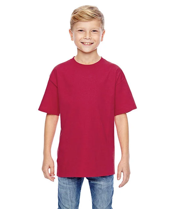 498Y - Hanes Youth Perfect-T T-Shirt | Deep Red