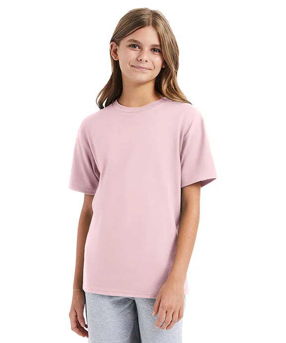 498Y - Hanes Youth Perfect-T T-Shirt | Pale Pink