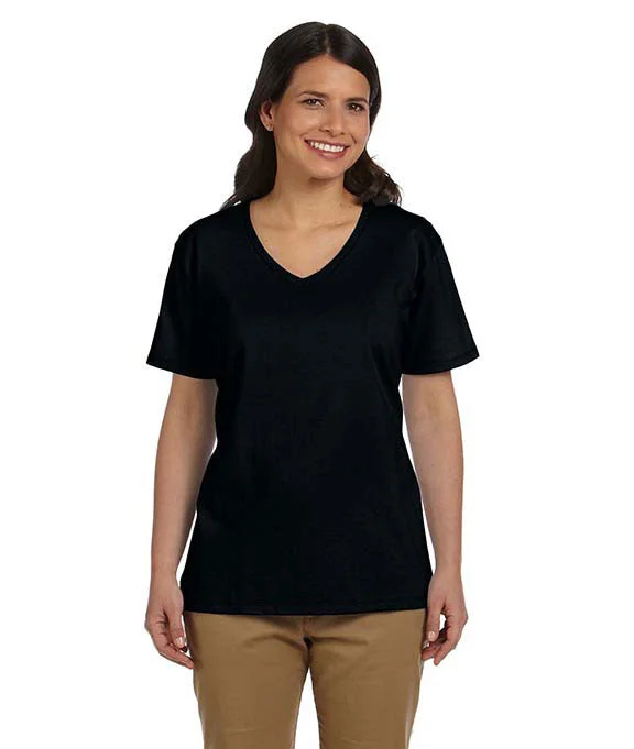 5780 - Hanes Ladies ComfortSoft® V-Neck T-Shirt | Black