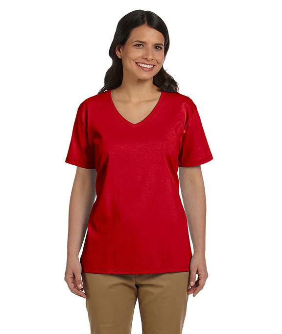 5780 - Hanes Ladies ComfortSoft® V-Neck T-Shirt | Deep Red