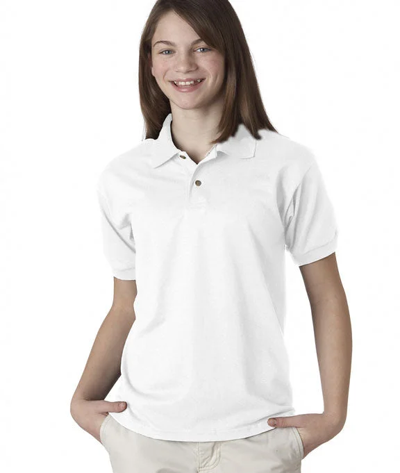 8800B - Gildan DryBlend® Youth Jersey Polo Shirt | White