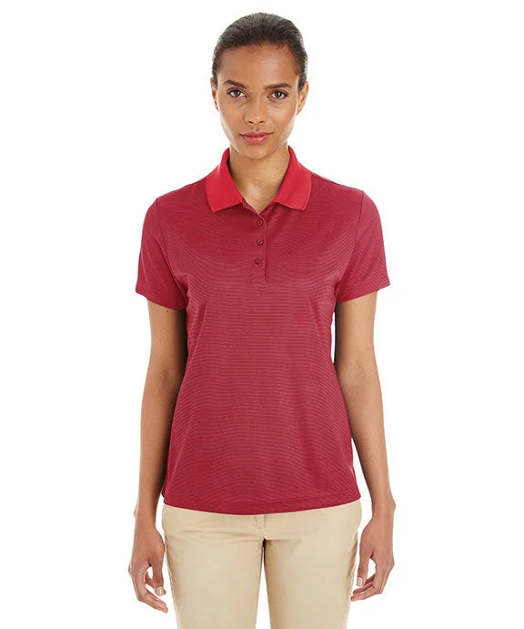 CE102W - Core 365 Ladies Express Microstripe Performance Piqué Polo Shirt | Classic Red/Carbon