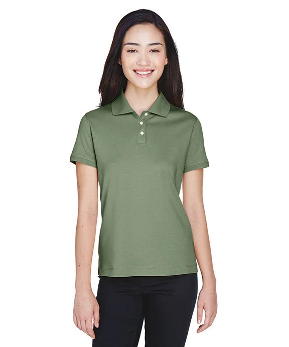 D140SW - Devon & Jones Ladies Solid Perfect Pima Interlock Polo | Dill