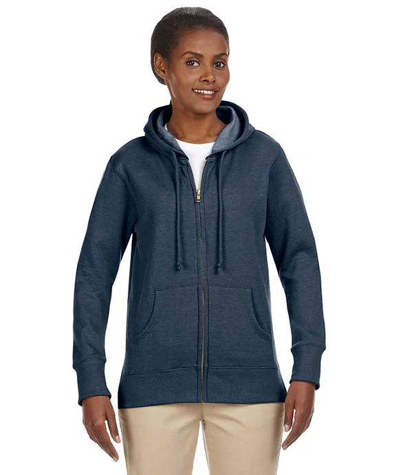 EC4580 - Econscious Ladies Organic/Recycled Heathered Fleece Full-Zip Hooded Sweatshirt | Water