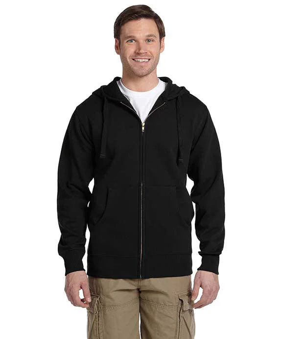 EC5650 - Econscious Mens Organic/Recycled Full-Zip Hooded Sweatshirt | Black