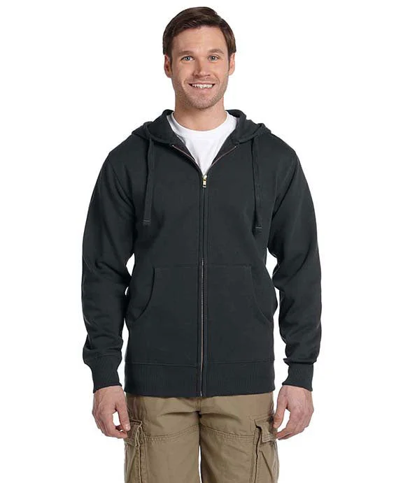 EC5650 - Econscious Mens Organic/Recycled Full-Zip Hooded Sweatshirt | Charcoal