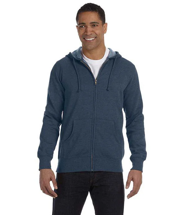 EC5680 - Econscious Mens Organic/Recycled Heathered Full-Zip Hooded Sweatshirt | Water