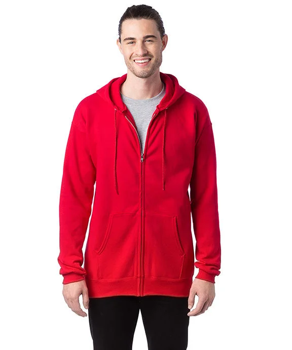 F280 - Hanes Adult 9.7 oz Ultimate Cotton® 90/10 Full-Zip Hooded Sweatshirt | Deep Red