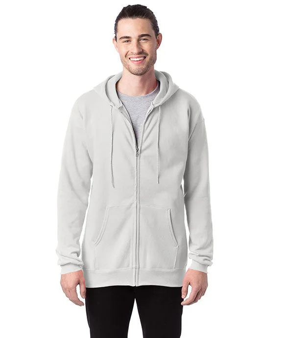 F280 - Hanes Adult 9.7 oz Ultimate Cotton® 90/10 Full-Zip Hooded Sweatshirt | White