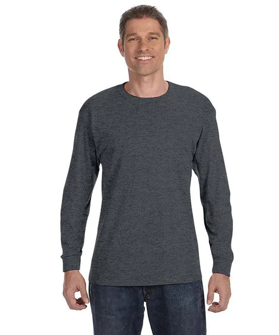 5586 - Hanes Adult Authentic-T Long-Sleeve T-Shirt | Charcoal Heather