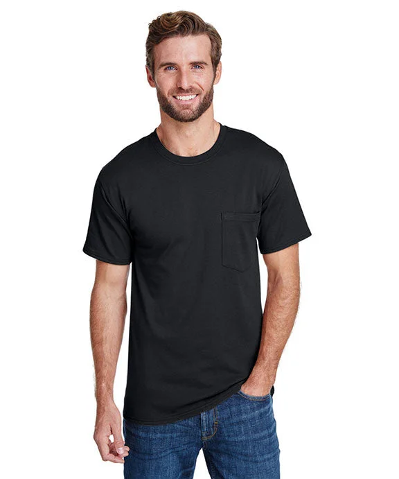 W110 - Hanes Adult Workwear Pocket T-Shirt | Black